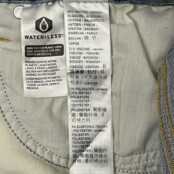 Levis High Rise Shorts Womens Size 34 Blue Raw Hem Hypersoft Casual NEW - Picture 12 of 14